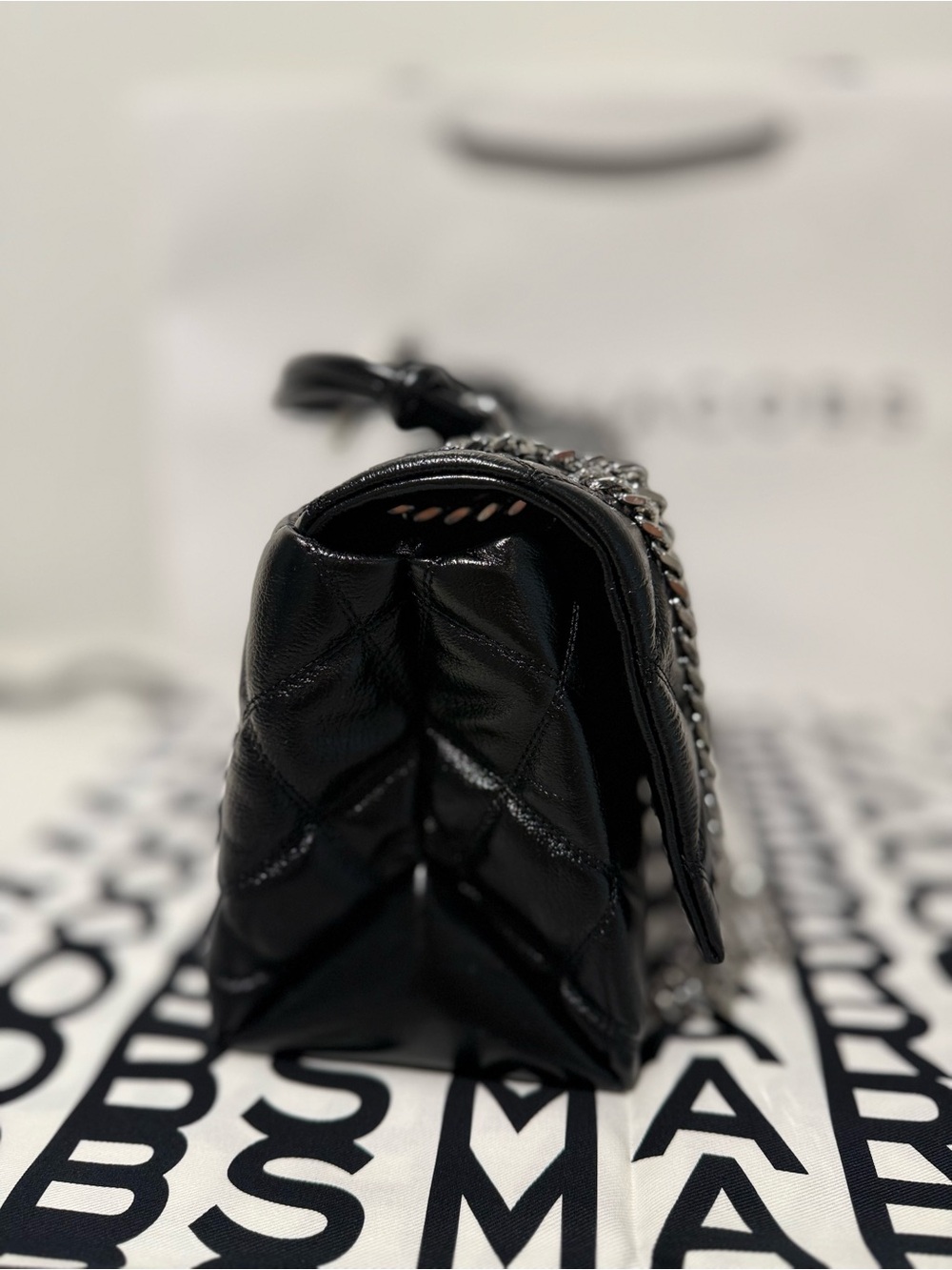 NWT Marc Jacobs THE QUILTED DUAL CONVERTIBLE SHOULDER BAG - black - Picture 3 of 7